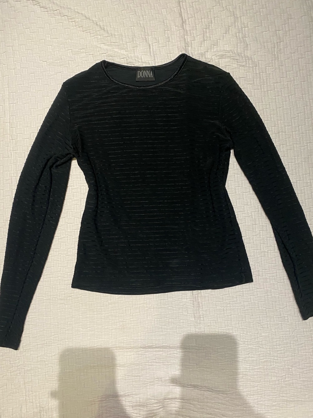 Y2K Donna Black Long-Sleeve Women's Top